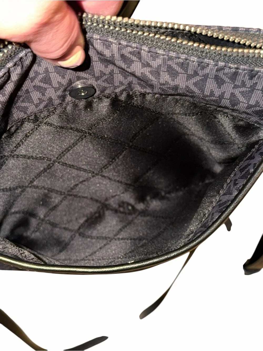 Michael Kors Jet Set Charm Crossbody Bag L Zip Card Case Wallet Set Black